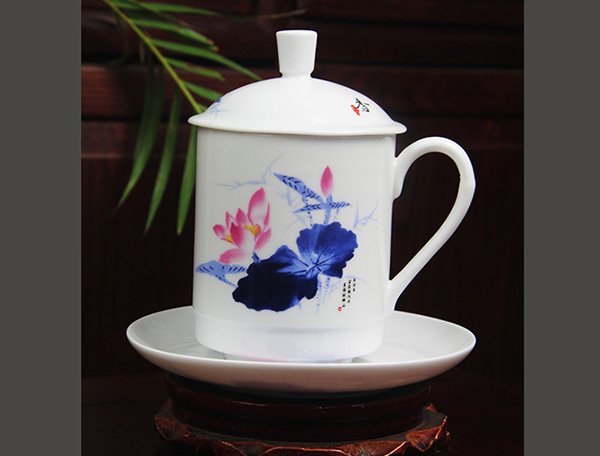 2头中国莲杯碟